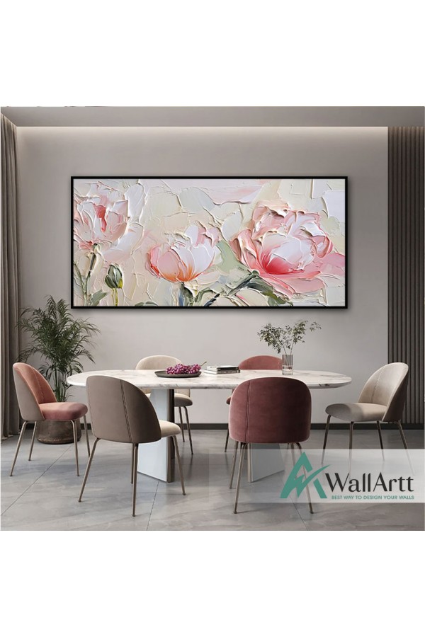 Beauty of a Rose II 3D Heavy Textured Partial oil Painting